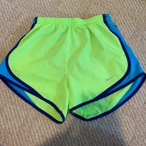 Neon Nike dri-fit running shorts!